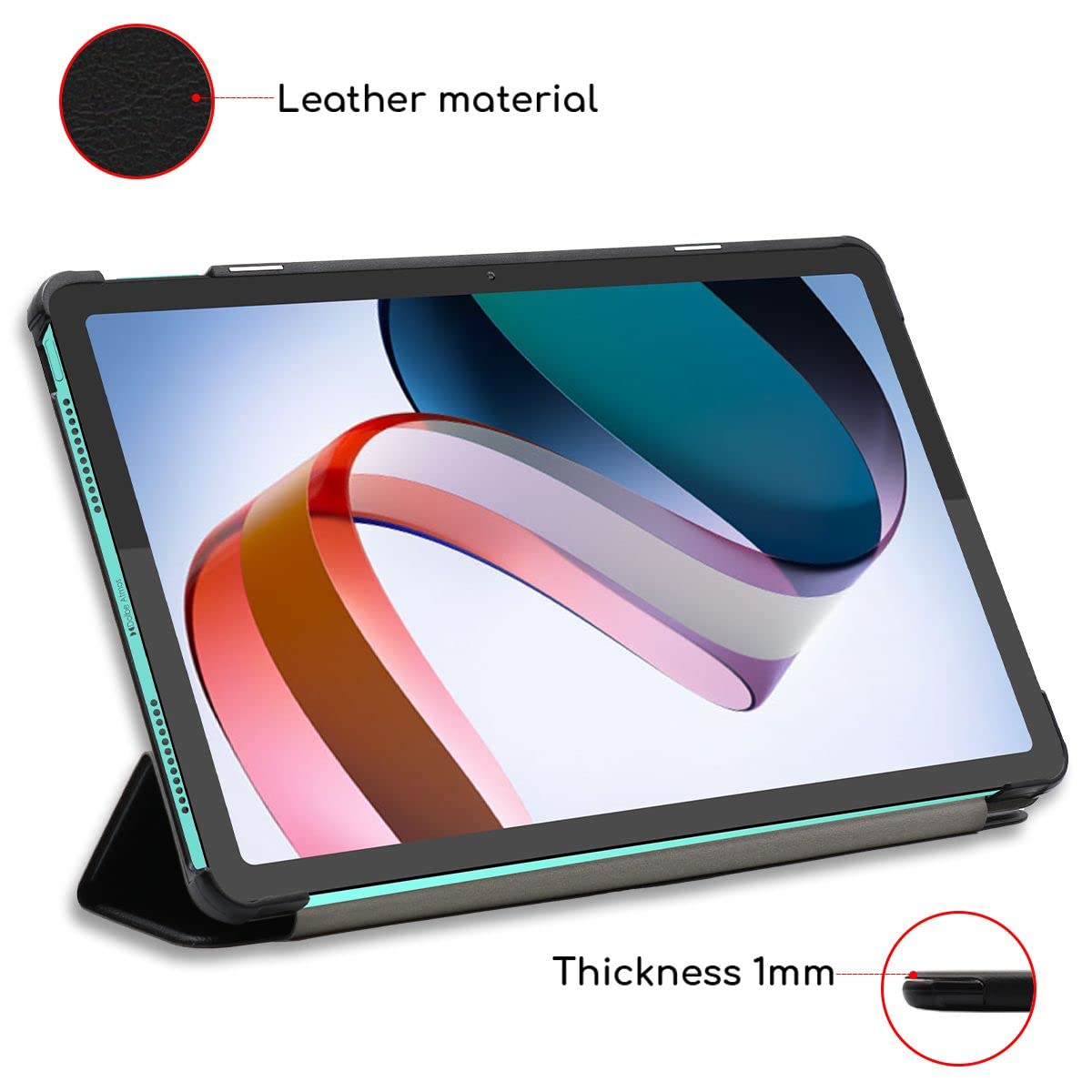 ebestStar - Cover per Realme Pad 10.4 (2021), Custodia Protezione Flip Magnetica, Slim Case Sottile Pelle PU, Blu scuro