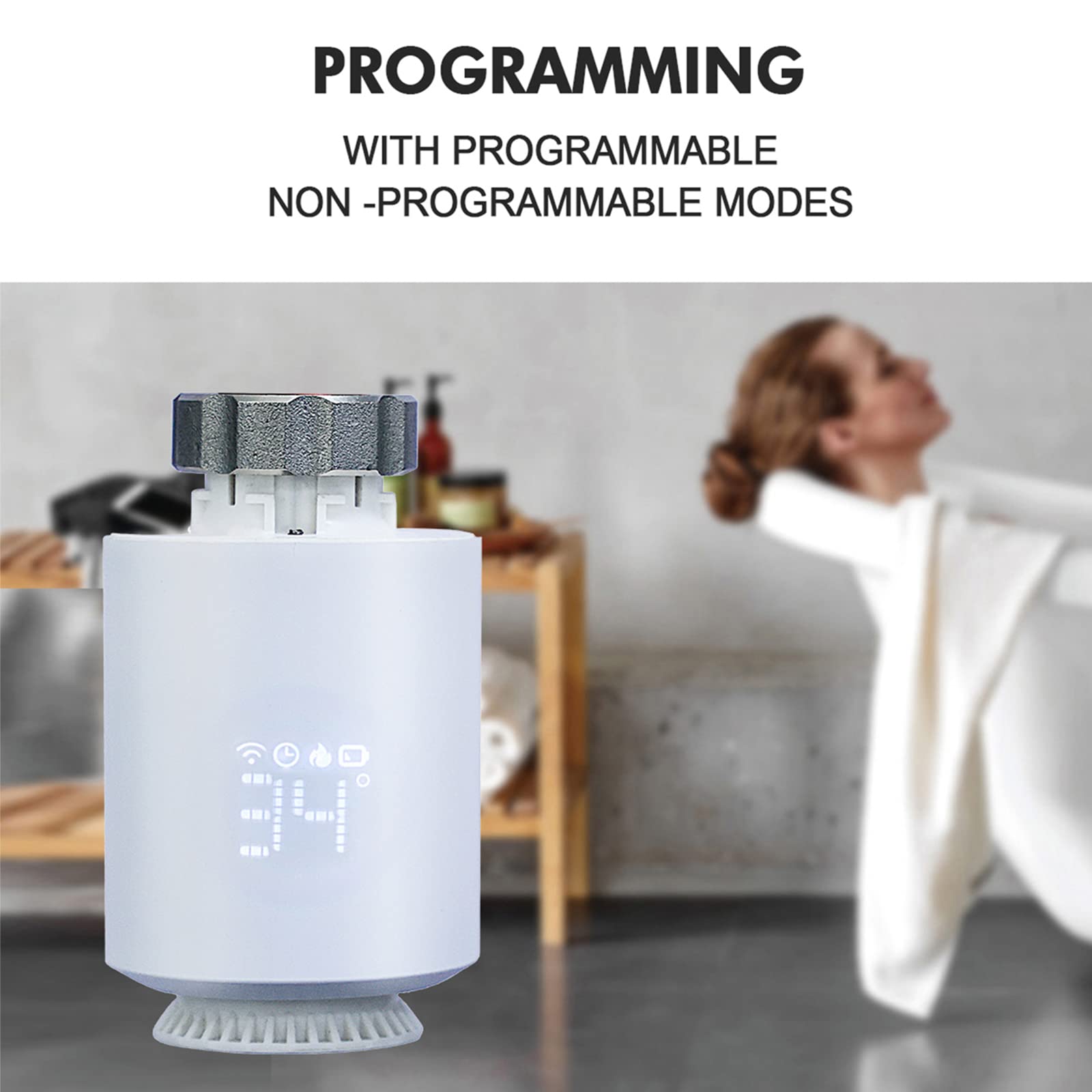 Inteligentny zawór grzejnika termostatu Zigbee, eTRV, mobilny kontrl przez aplikację Smart Life, współpracuje z alexa googlehome