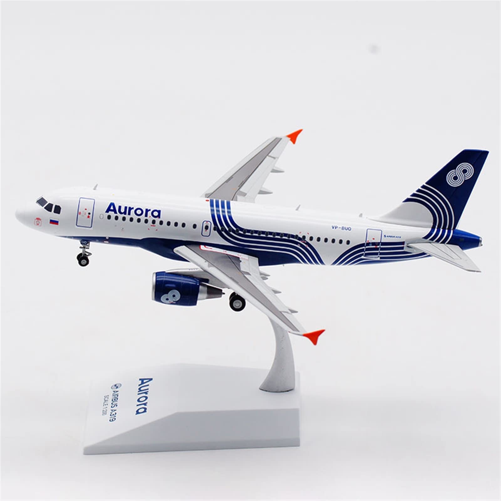 XJBTBA Model w skali 1 200 dla A319 Vp-buo Russian Aurora Airlines samolot odlewany ciśnieniowo samolot ze stopu z podstawą miniaturowy zestaw Hobby