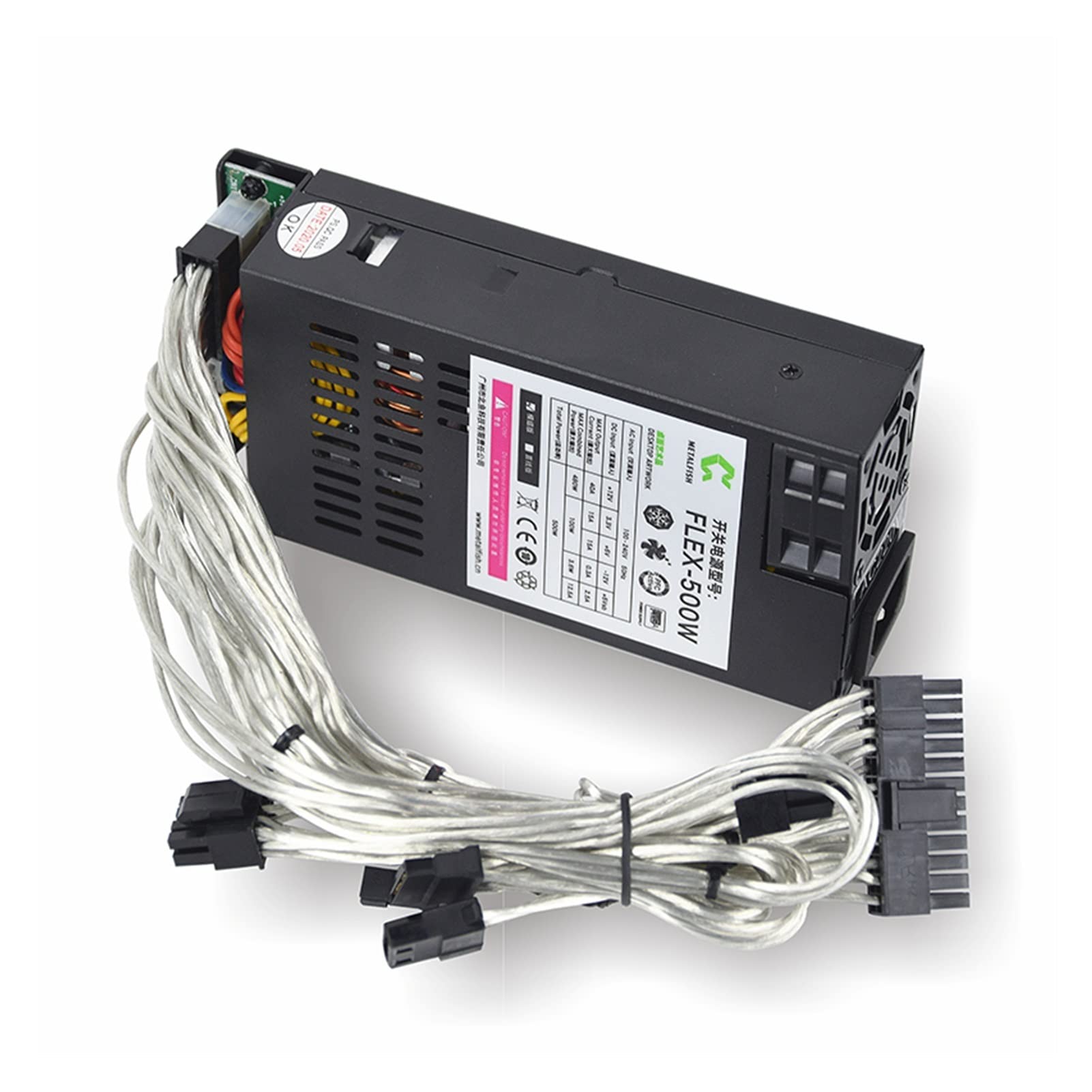 KLVN Fuente de alimentación Modular 500W pequeña 1U de la computadora PSU Flexionar -ATX 500w por ITX PC Activo PFC para POS AIO