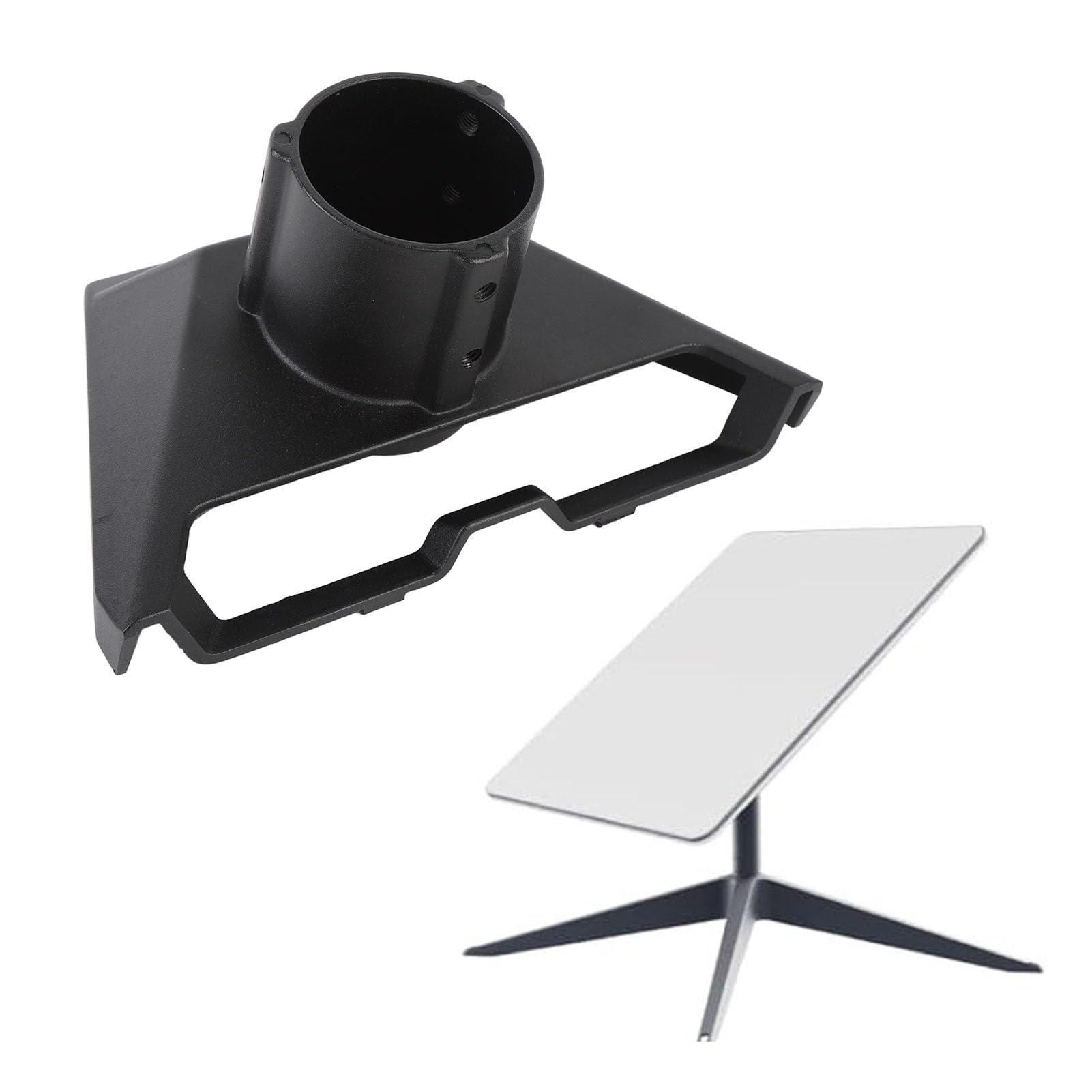 Adattatore di Satellitari, Lega di Alluminio in Alluminio del Palo del Polo Satellitare per Posta Stampata per l'antenna V3 (GREY) (BLACK)