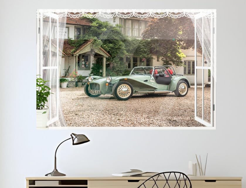 JVERF - JZZB13091 Caterham Seven| Self-Adhesive Open Window Wall Sticker