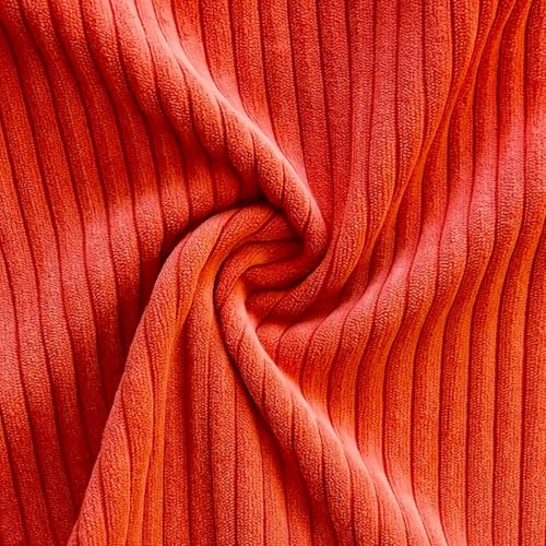 Image of Guffaw Corduroy Rectangular Cushion Covers, Size 12x18, Pack of 2, Multiple Colors (5, Orange)