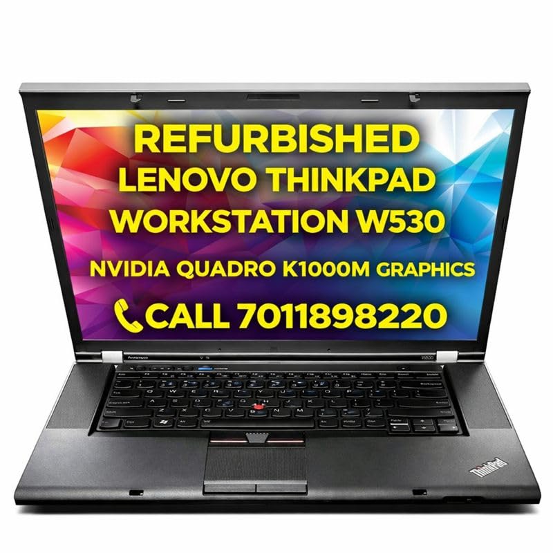 Certified ThinkPad W530 Workstation Core i7 3720QM Laptop | Nvdea Quadr K1000M 2GB Graphics | 16GB RAM, 1TB SSD | 15.6-Inch HD Display | High-Performance Business & Professional Laptop