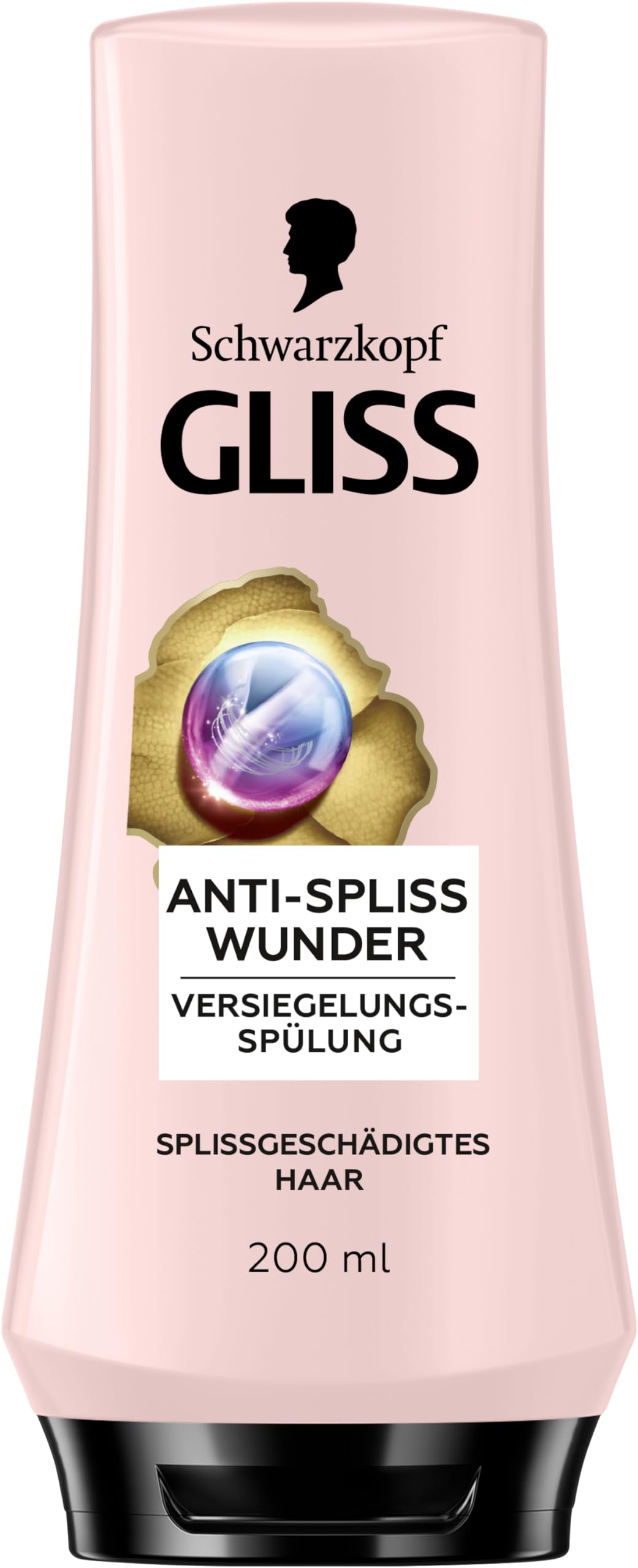 Gliss Spülung Anti-Spliss Wunder (200 ml), Haarspülung repariert geschädigte Haarfasern, für langanhaltende Splissversiegelung und 88% weniger Spliss