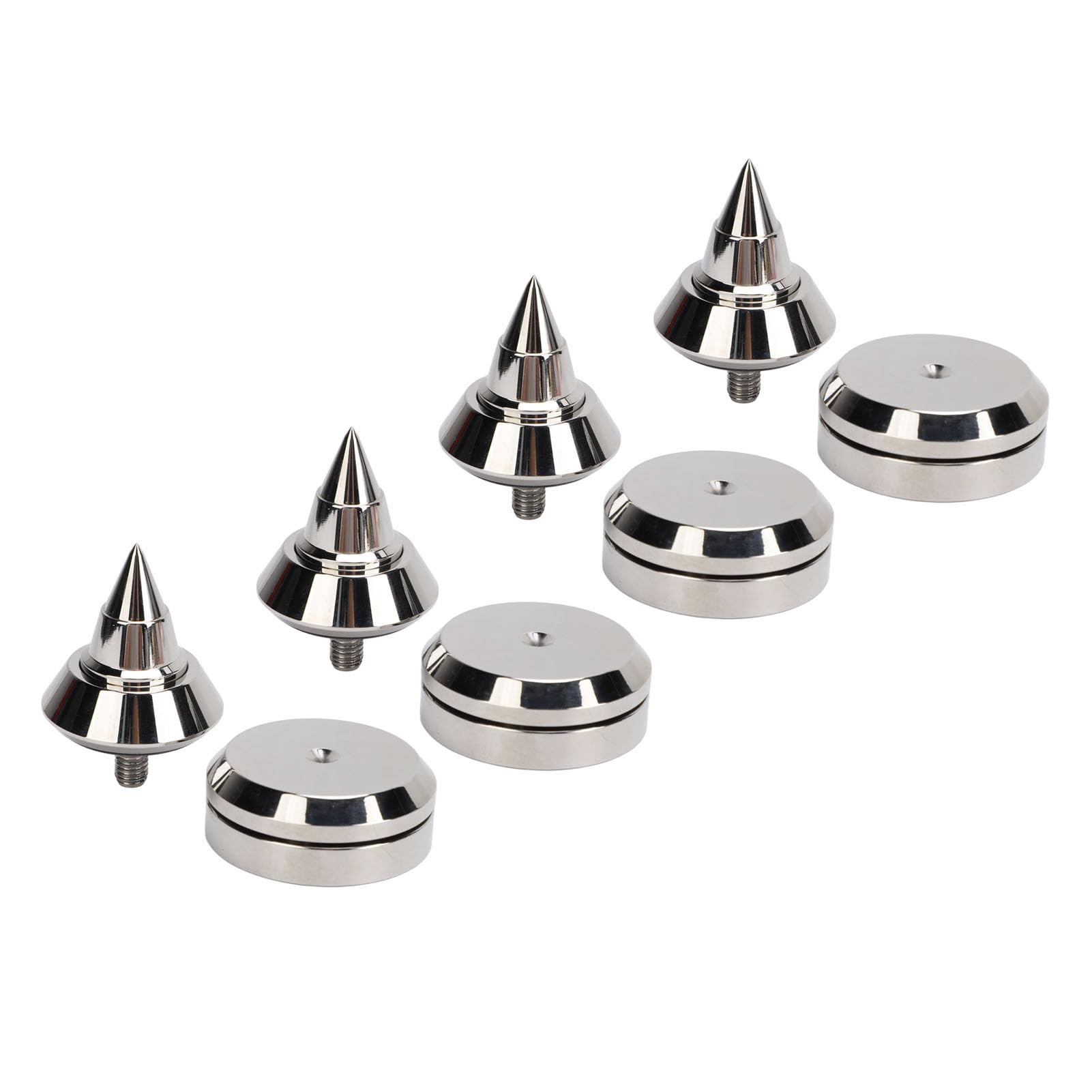 Paquete de 4 Protectores de Suelo con Puntas de Altavoz, Altura Ajustable M8, Almohadilla de Punta para Altavoz para Subwoofer, Reproductor de CD, DVD, Amplificador, Tocadiscos y