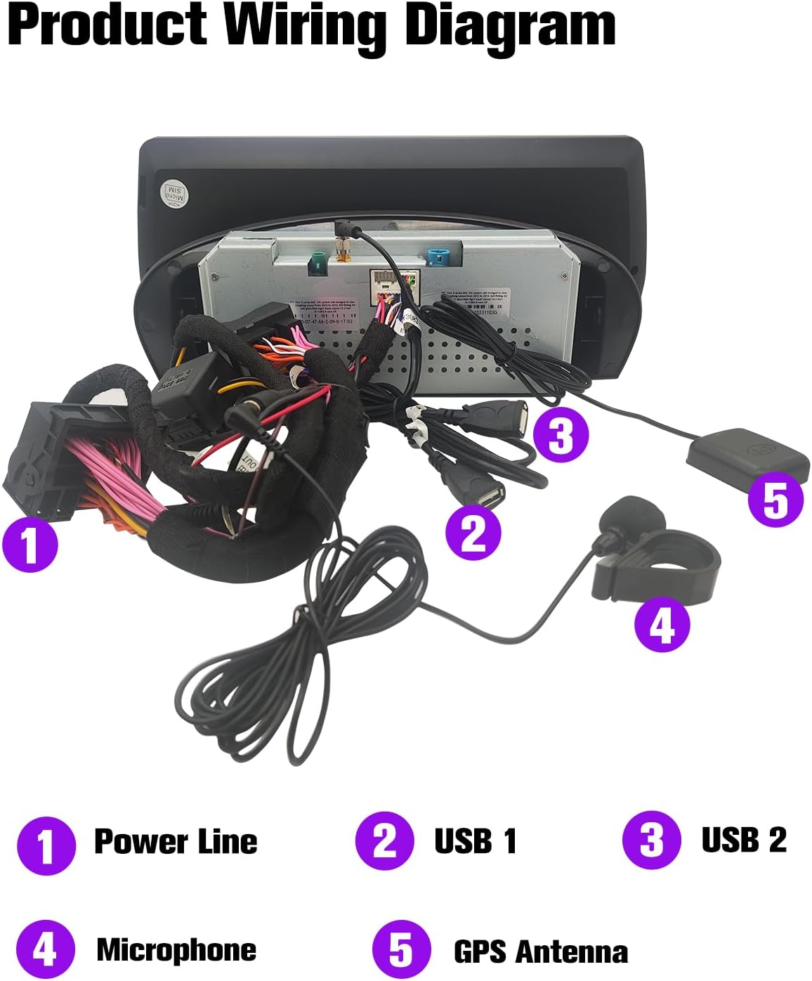 Product Wiring Diagram for Car Head Unit