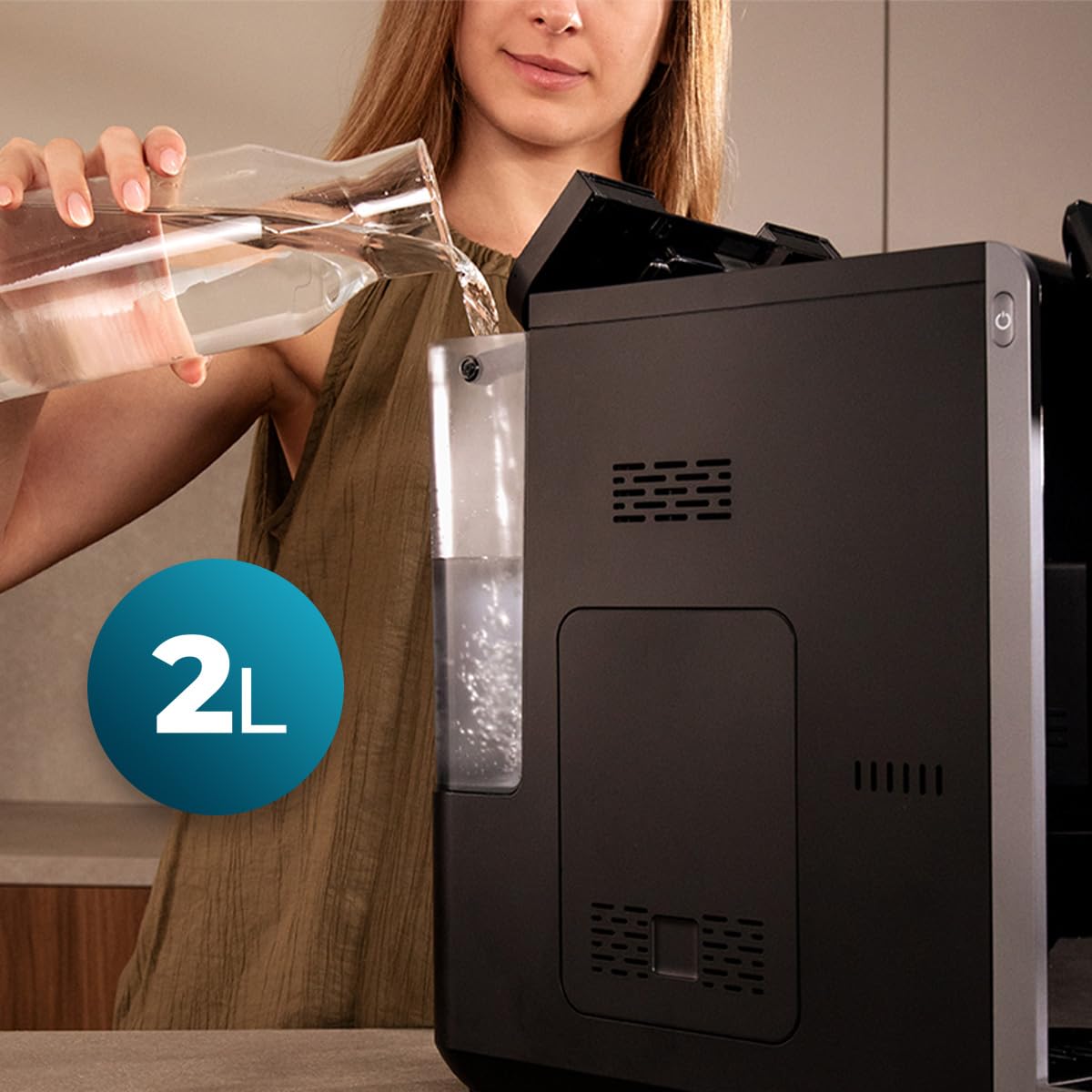 Cecotec Macchina da Caffè Superautomatica Cremmaet Lungo Steam. 19Bar, Thermoblock, 5 Bevande, Vaporizzatore, 5 Livelli di Macinatura, Doppio Braccio, Decalcificazione, Serbatoio Acqua 2L, 280g Caffè