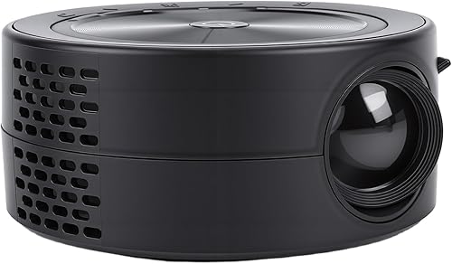 EBTOOLS Mini Projector, 1080P Portable Projector, with Remote Control, Eye Friendly, Multiple Interfaces, Compact and Portable, for Home, Yard,