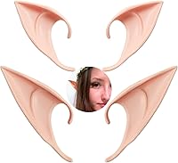 Vista 1 de yuntop 2 pares de orejas de látex para cosplay, hada, duende, duende, elfo, fiesta