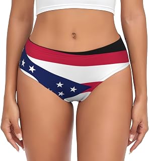 Ohio State Flag Women'S Underwear Panties, Soft Breathable Full Coverage Briefs With Plus Size Options