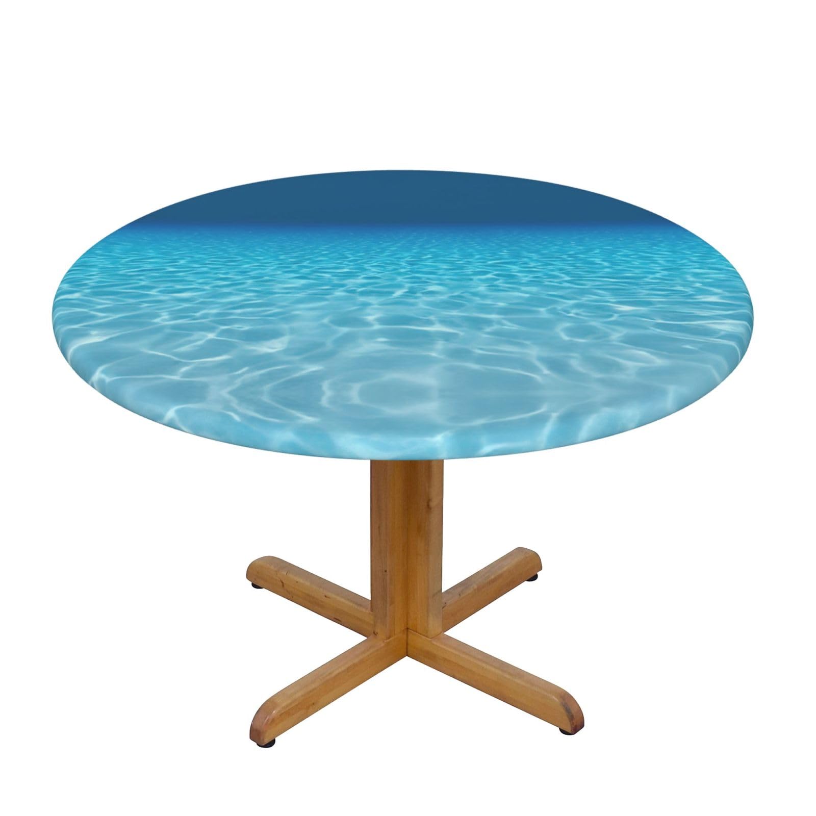 Tranquil Underwater Scenery Print Oxford Wipeable Tablecloth Oil-Resistant Outdoor Table Cover Reusable Birthday Table Protector