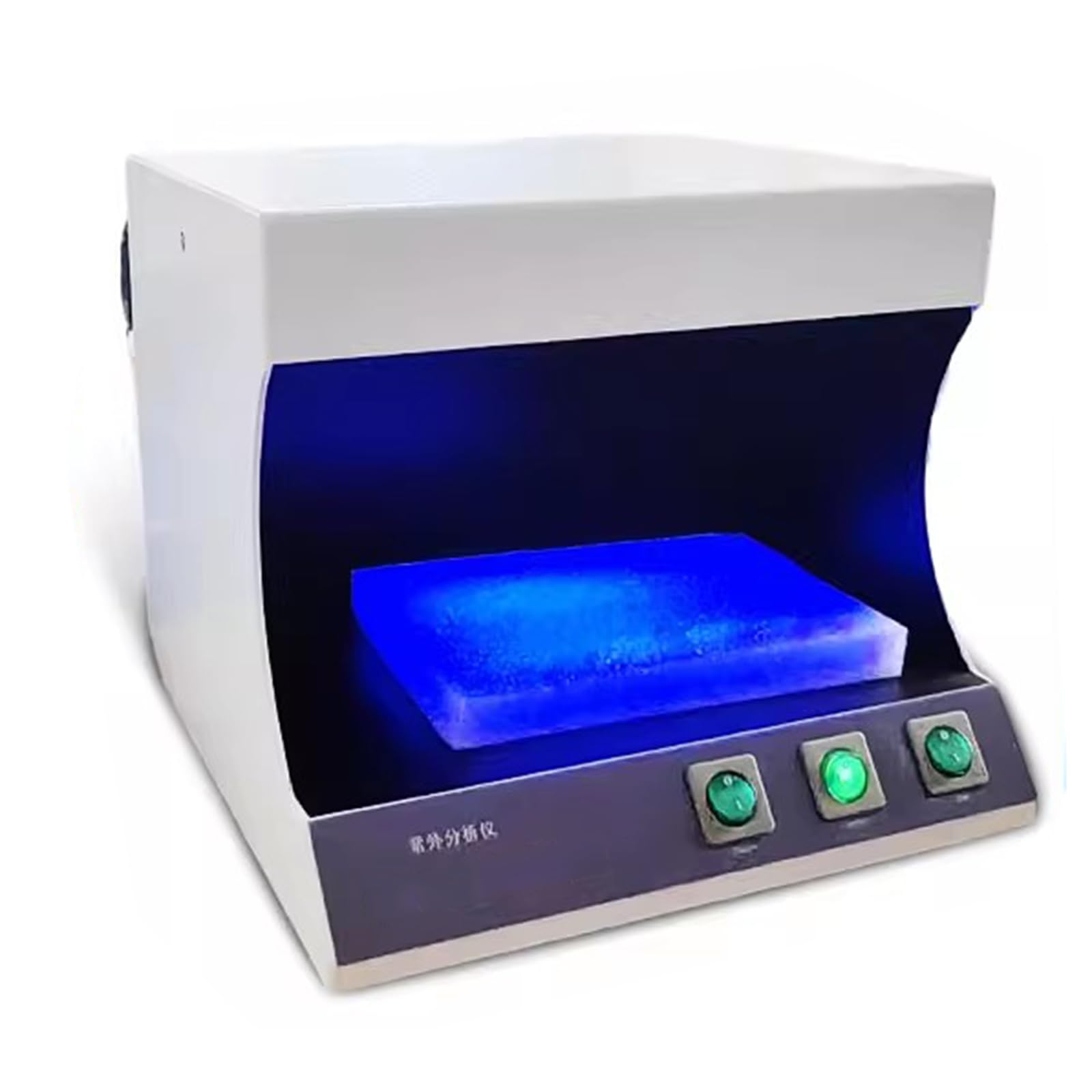 Halbdunkler UV-Analysator, Labor-UV-Analysetester, Fluoreszenzdetektor, Wellenlänge 254 Nm/365 Nm, UV-Lampenschrank, Für Produkttests