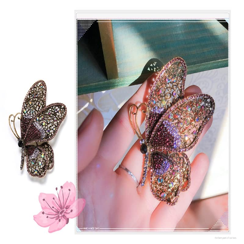 Rigiane Broche Papillon pour fermer un décolleté trop plongeant ou ajuster un gilet sans couture