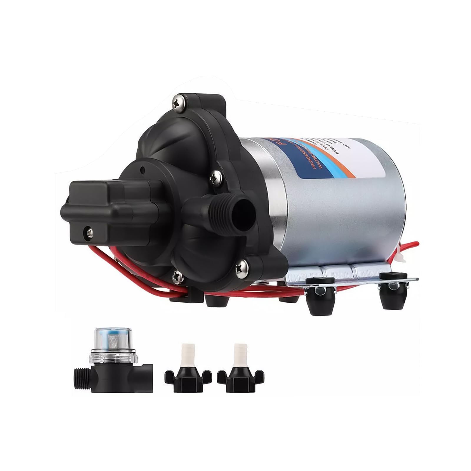 GEARMONSTER Wasserpumpe DC 12V 3,1 bar 45 PSI Selbstansaugende Druckpumpe Membranpumpe mit Druckschalter 3,0 GPM Wasserpumpe für Wohnmobil, Wohnwagen, Yacht, Garten, Camper