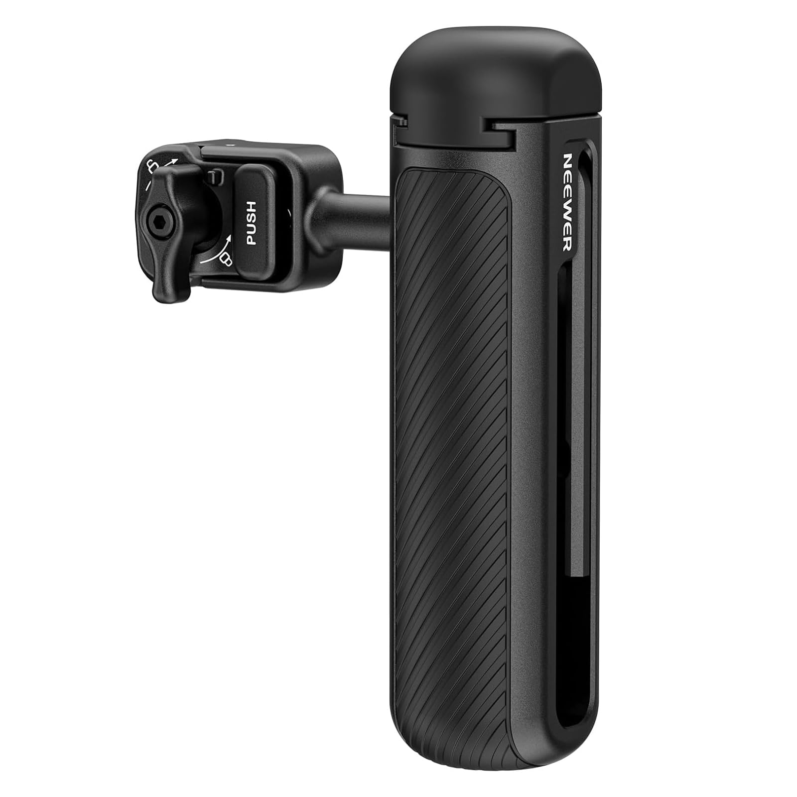 NEEWER Quick Release Side Handle for Phone Cage PA073 PA074 for iPhone 16 Pro/16 Pro Max, PA042 for Samsung S24 Ultra, with Covered Cold Shoe, Anti Off Pin, Black Lock