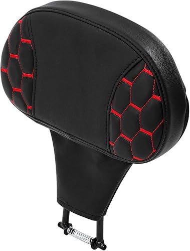 Miniatura 5 de SLMOTO Asiento de pasajero de perfil bajo con costuras hexagonales para Harley Touring Road King Street Glide Road Glide Electra Glide CVO 2009-2023