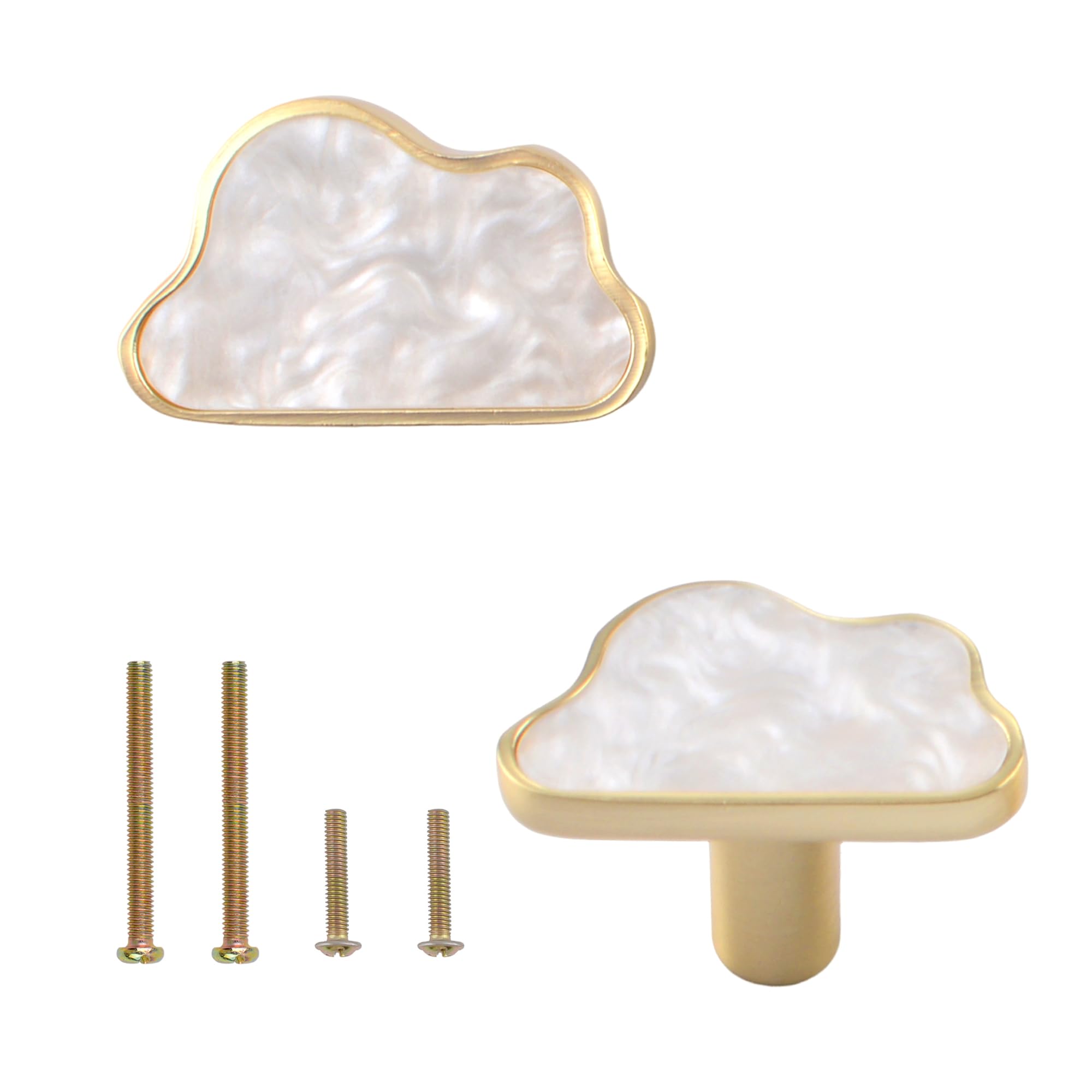 MOROBOR Decorative Cloud Kitchen Cabinet Knobs, 2 Pack Creative Dresser Drawer Pulls Furniture Cupboard Door Pull Handles Single Hole Zinc Alloy Knobs Furniture Accessories