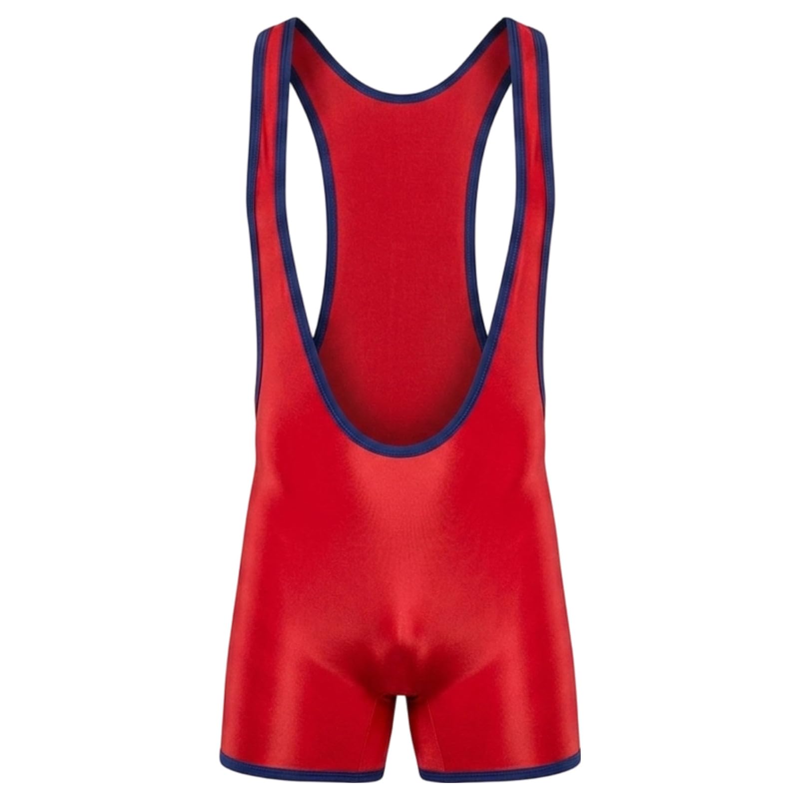 RAOKENSU Men's Wrestling Singlet Athletic Supporters Slim Fit Sports Bodysuit One-Piece Sleeveless Active Wrestling Jersey Weightlifting Jumpsuits for Fun Uniform, O Red, XXXXXL