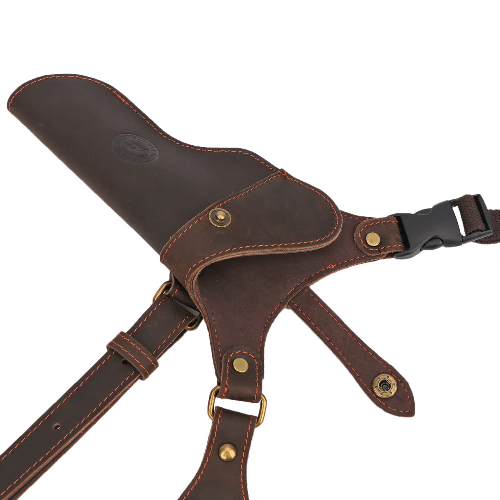 Tourbon Schulterholster aus Leder, verstellbar, für Pistolen, Jagd, Gewehrschlinge, Munitionshalter