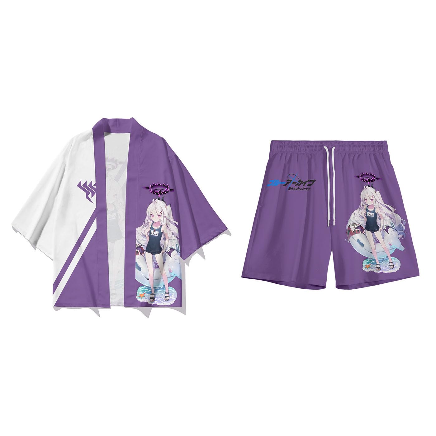 Amazon.co.jp: ブルアカ 水着ヒナ Tシャツ パンツ 羽織 半袖