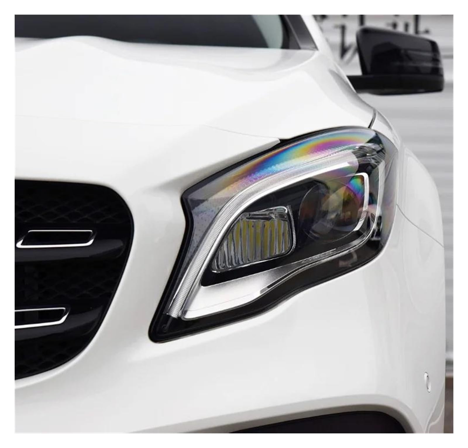 Osłona lampy reflektora, osłona obiektywu reflektora, przezroczysta obudowa, klosz, szklana obudowa, zamiennik dla Benz do GLA do W156 2018 2019 2020, przezroczysty klosz (lewy) (lewy)