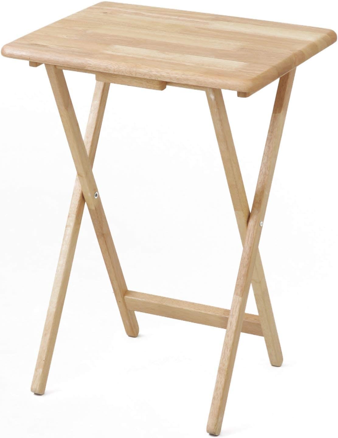 Yamazen STR-50H(FBR) Folding Table, Side Table, High Width 19.1 x Depth 14.8 x Height 26.0 inches (48.5 x 37.5 x 66 cm), Wooden Stand, Finished Product, Fresh Brown