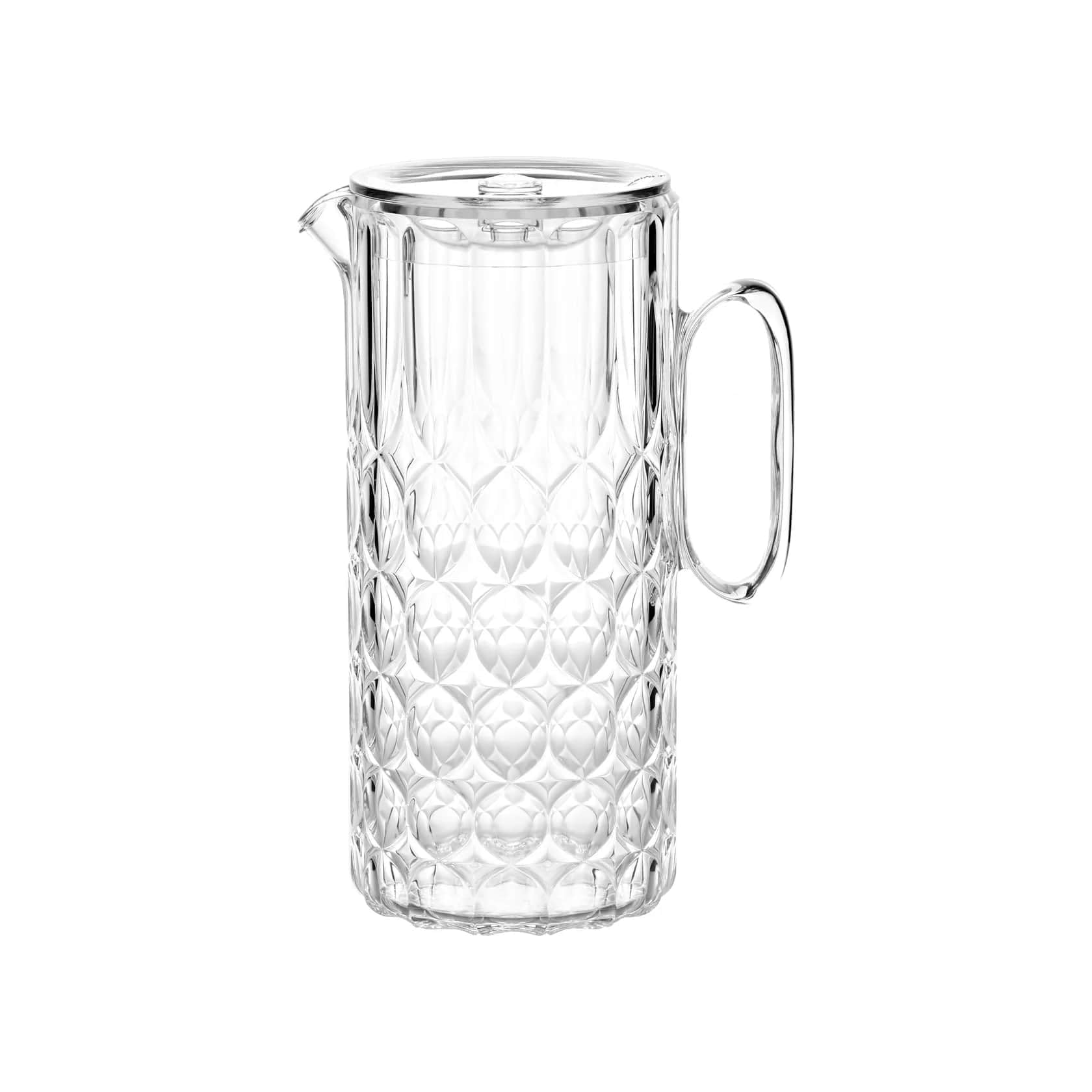 Guzzini - Vanity, Caraffa con coperchio in Bio-based SAN e Bio-based SMMA (Trasparente)