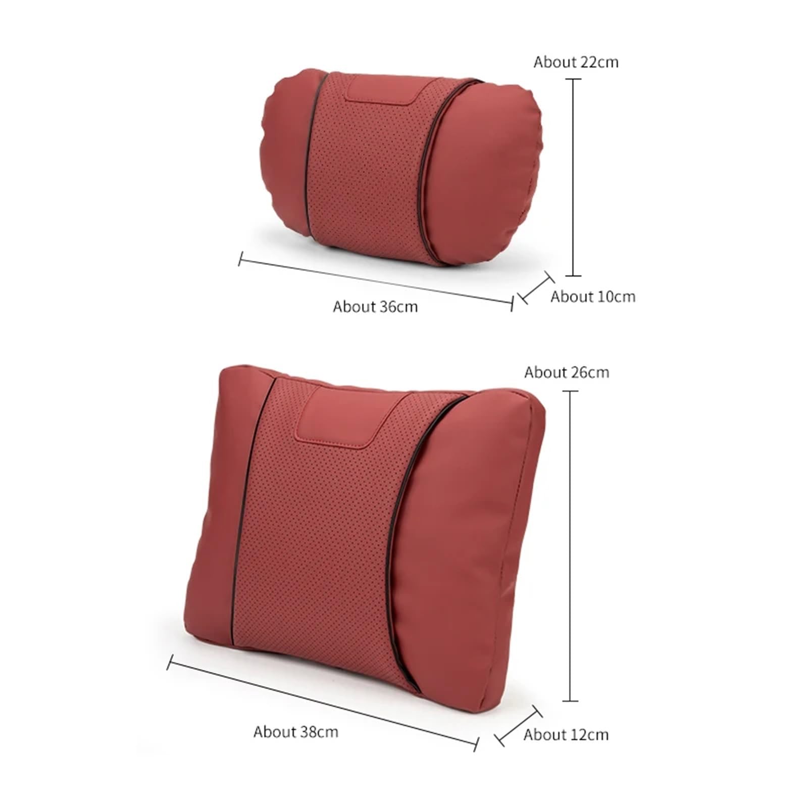 XYAOJUTU Auto Kopfstütze Passend für Land Rover, passend für Freelander 1 2, für Defender Discovery, für Jaguar, Nackenkissen-Zubehör Kopfstütze Für Autositz(Waist Brown 1pc)