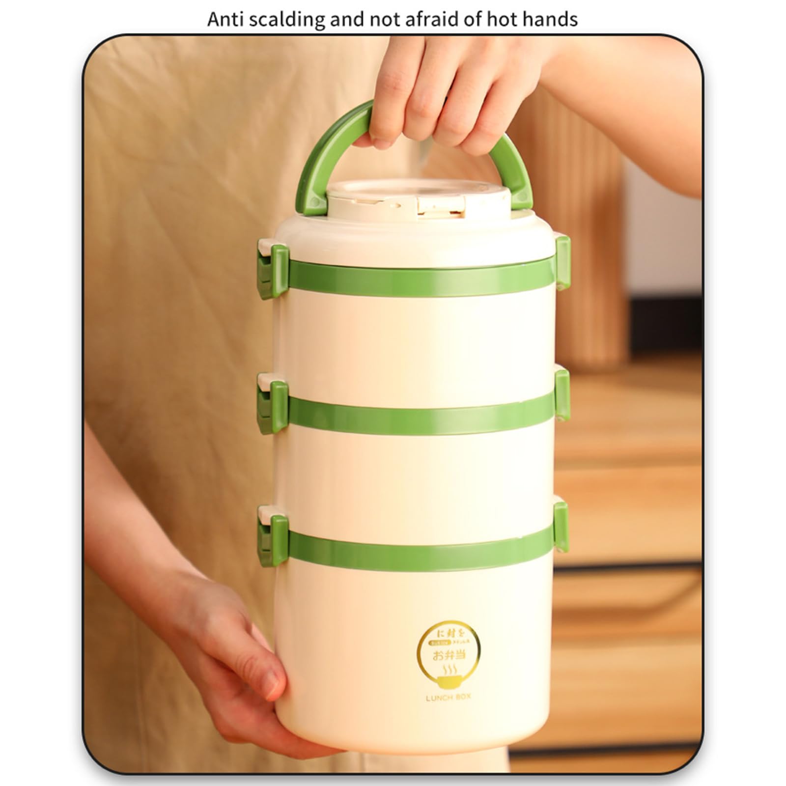 Einzigartige 304 Edelstahl-Lunchbox, auslaufsicher, Silikondichtung, Thermobehälter für Arbeit, Picknick, Mittagessen für die Schule
