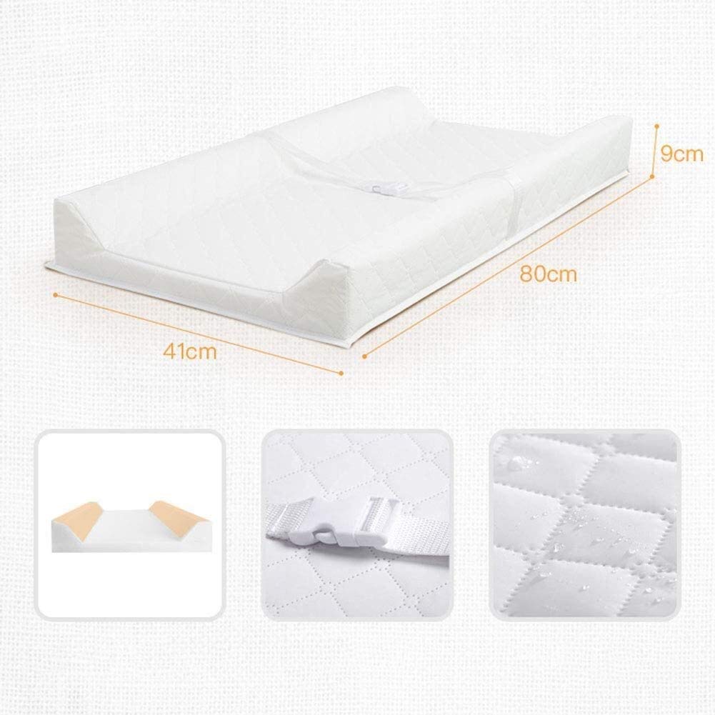 Cambiador de Pañale,Cambiador unisex impermeable para bebés con bordes elevados, almohadilla de orina para pañales contorneada para bebés, portátil para el hogar y los viajes, con capacidad