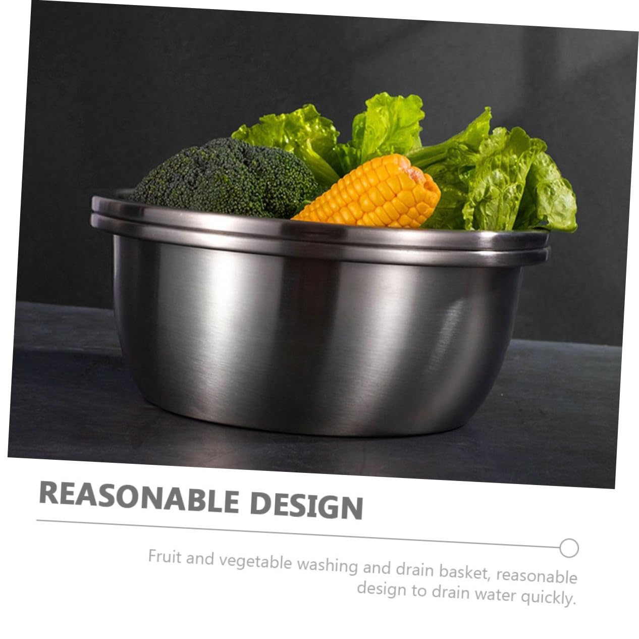 Colador de Frutas de Acero Inoxidable, Doble Capa Malla Fina | Plata, Portátil para Cocina Interior y Camping Exterior, Lavar Frutas y Verduras, Drenar Agua