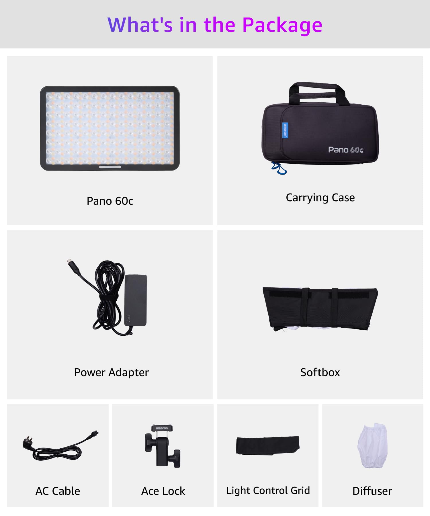 Amazon | amaran Pano 60c Kit 60W RGBWW フルカラーLEDパネルライト 