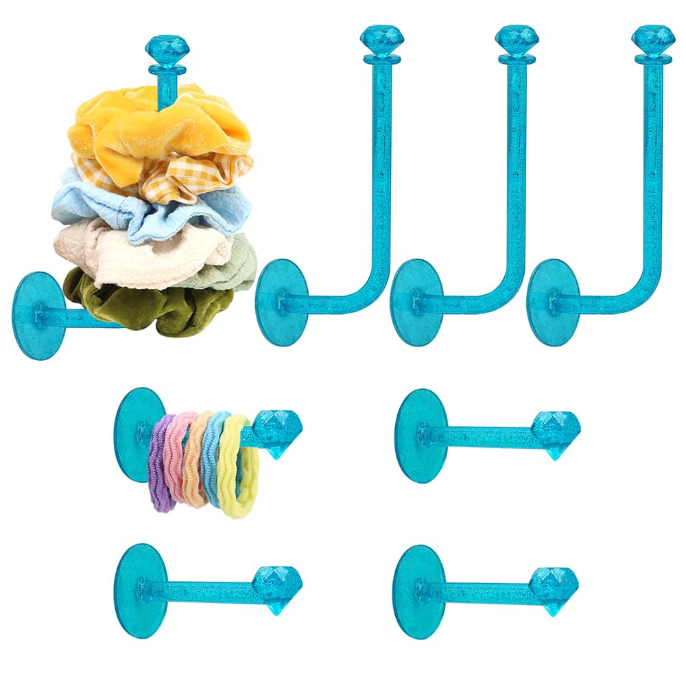 8 soportes para coleteros, organizador de corbatas, organizador de accesorios para el cabello para niñas, organizador de almacenamiento para diadema, lazos para el cabello, acrílico transparente con