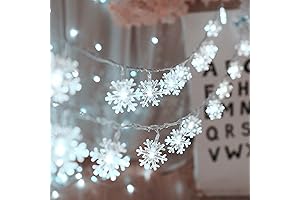 Christmas Snowflake Lights String LED Firefly Battery Operated Waterproof