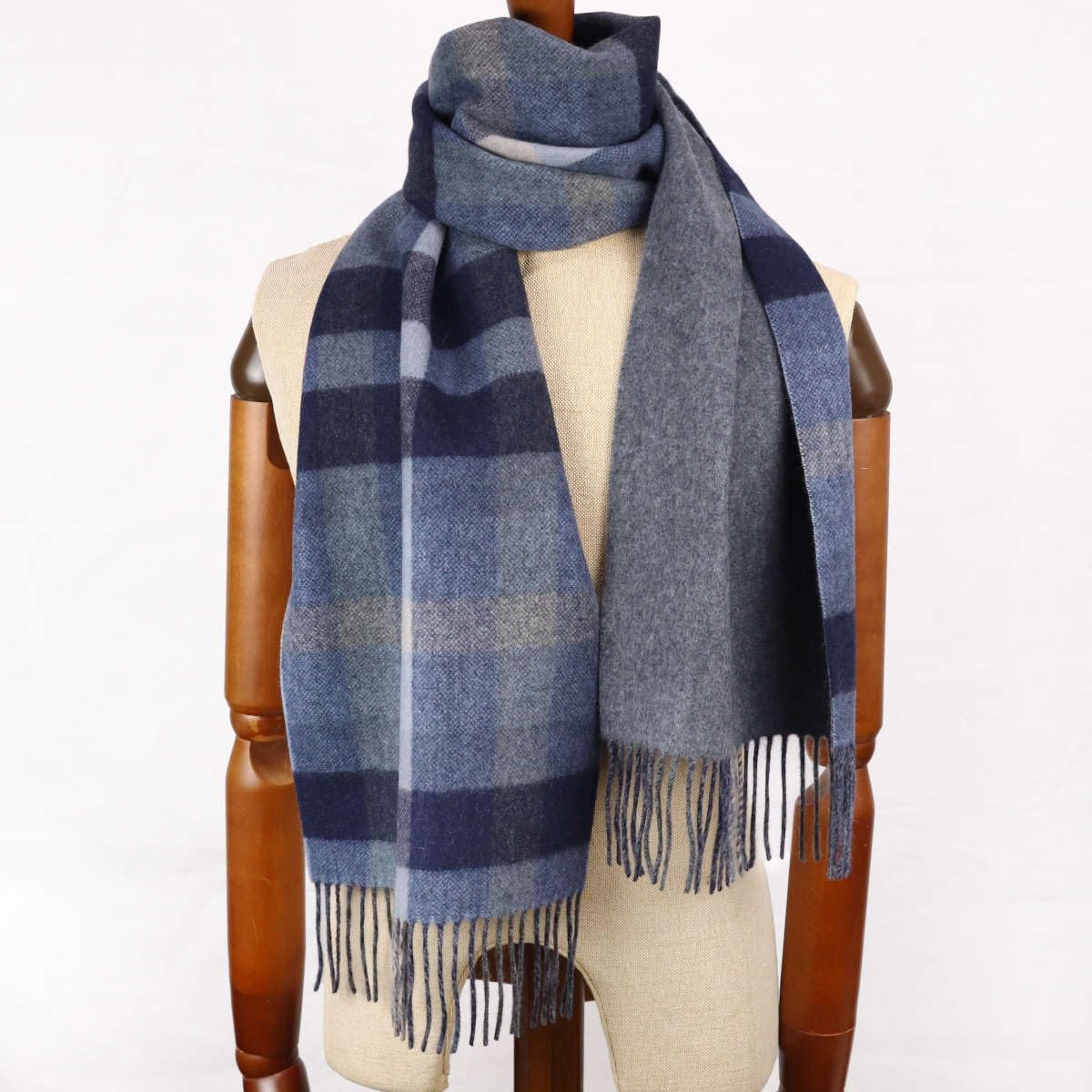 FAIRFAX（フェアファクス）　チェックカシミヤマフラー