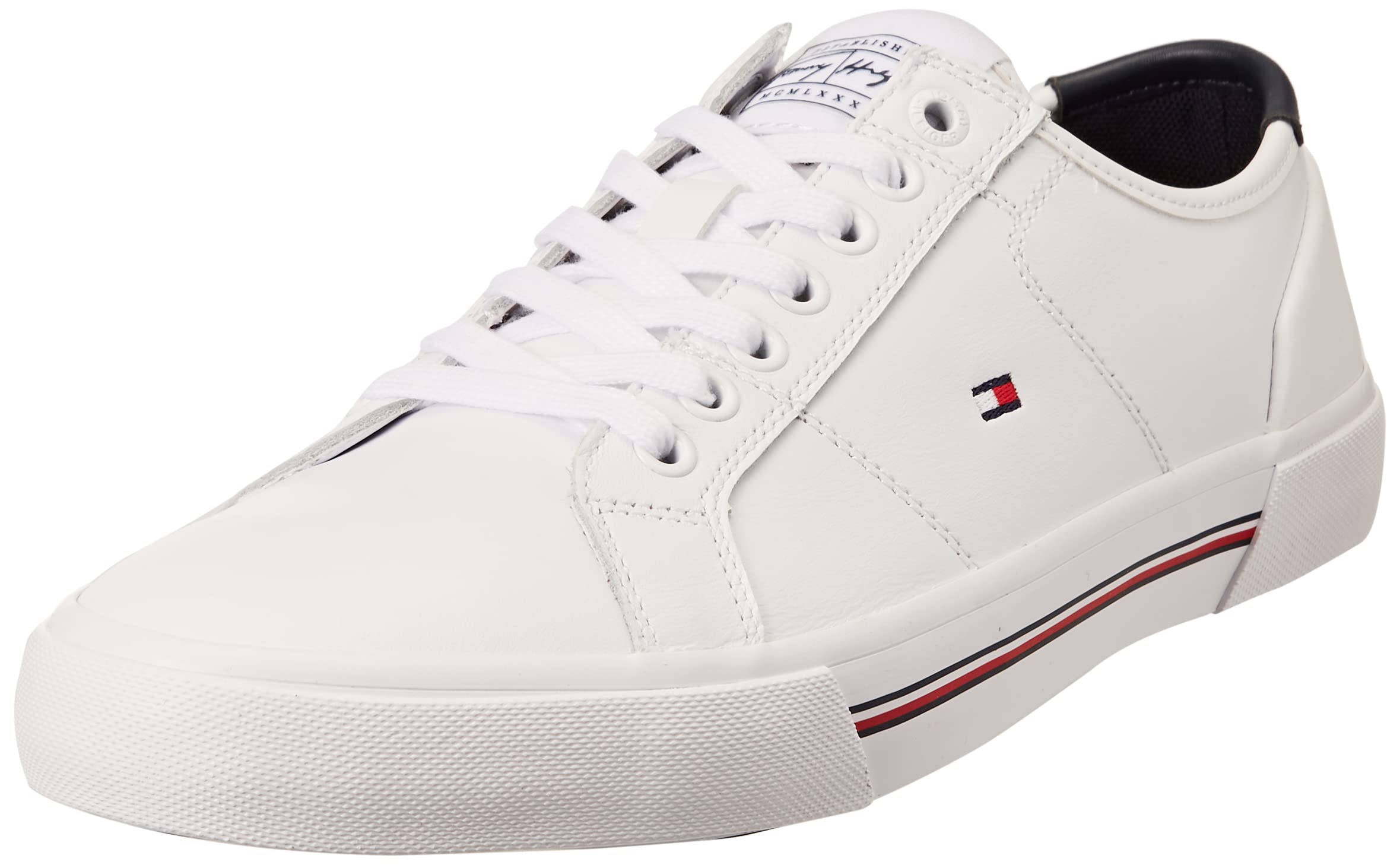 Tommy Hilfiger Core Corporate Leather Side Logo mens Sneakers