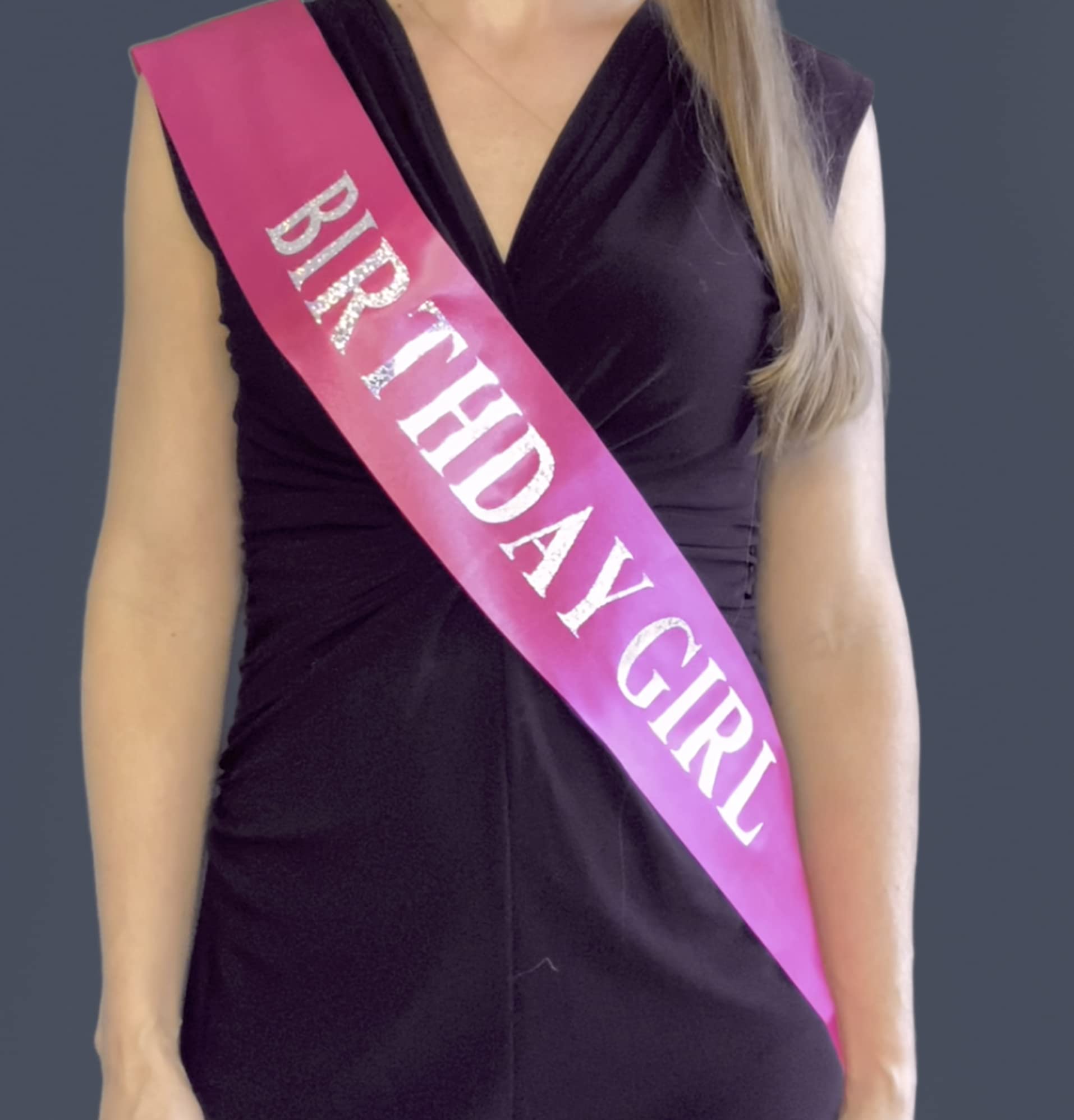 Shimmer Anna Shine Birthday Sash for Women (Pink)