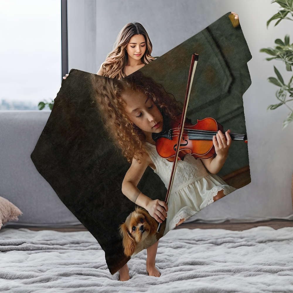 Couverture pour lit imprimée pour cocooning au salon