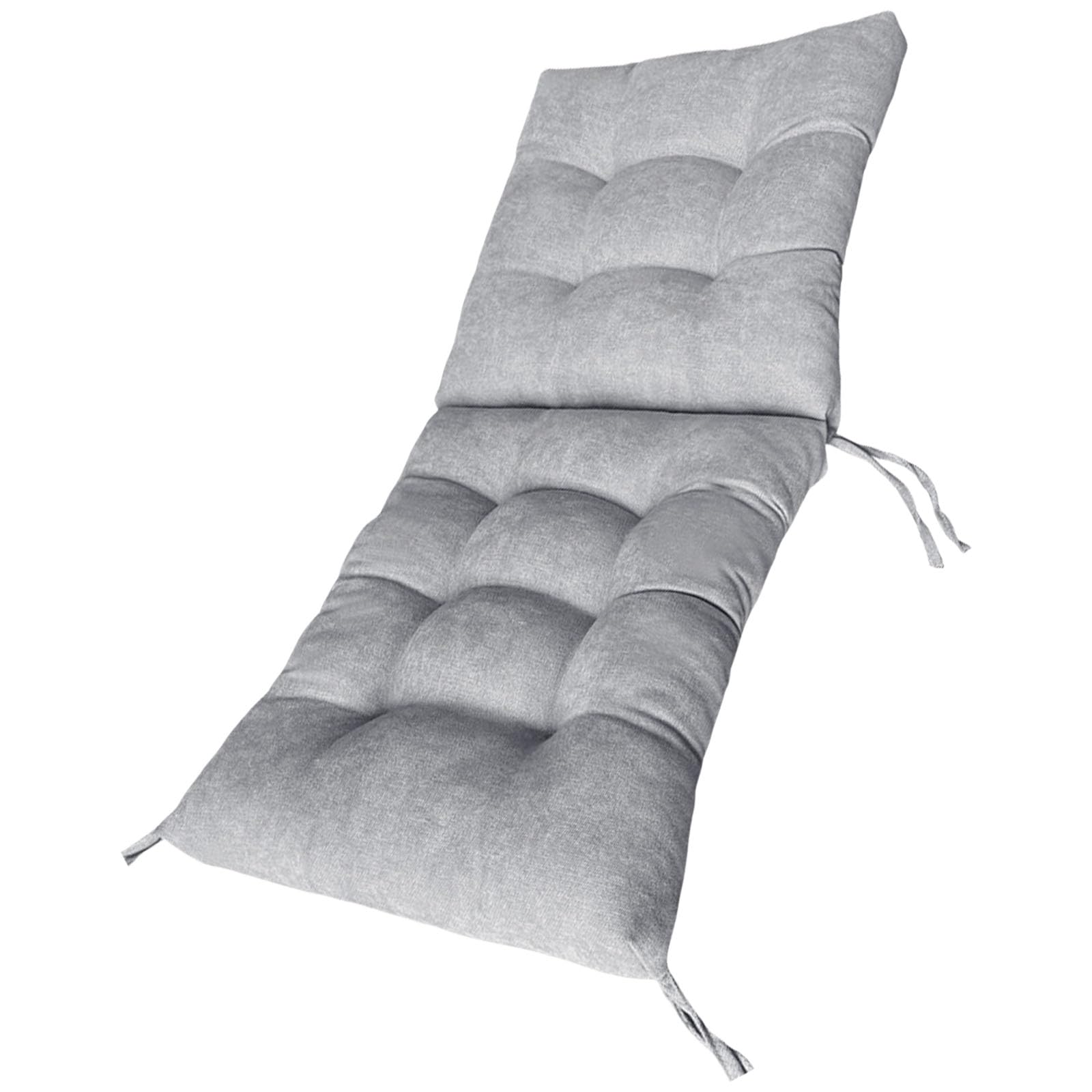 Tsophreniq Grey Desk Chair Seat Cushions High Densitys Paddings Antislip Bottom Ergonomic With Ties For/Home/Study Breathable Polyester Seat Pad