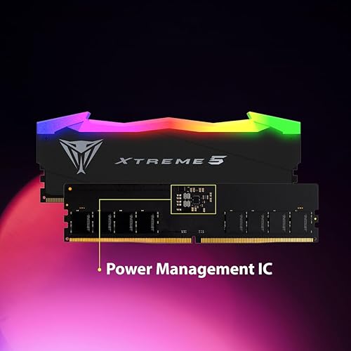 Miniatura 4 de Patriot Viper Xtreme 5 RGB DDR5 RAM 32GB (2X16GB) 8000MHz CL38 1.45v UDIMM Kit de memoria para juegos de escritorio compatible con Intel XMP