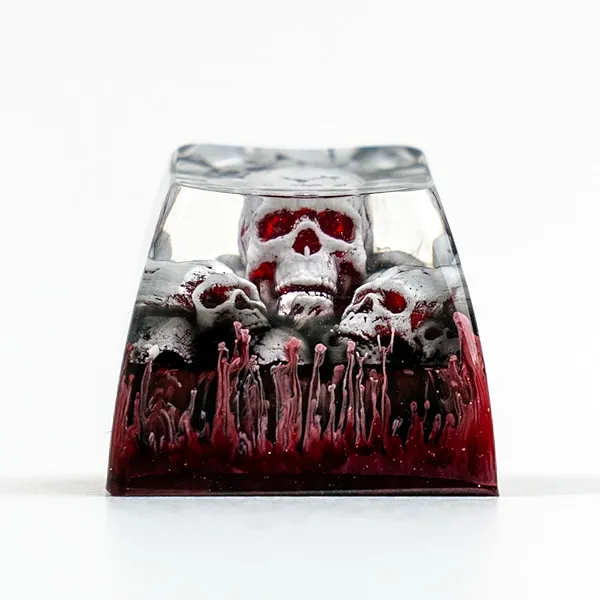 ULTRAEQUIP Artisan Keycaps Skull Resin Skull keycap ESC Custom 1U SA Prolfile Handmade Keycaps for MX Switch Mechanical Keyboards Key Cap