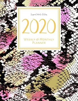 Paperback 2020 Dated Planner Weekly and Monthly: Jan 1, 2020 to Dec 31, 2020: Calendar with Inspirational Quotes by Women | Weekly Views and Notes | Pink Python ... (2020 Dated Planner by Pixelated Poppy Press) Book