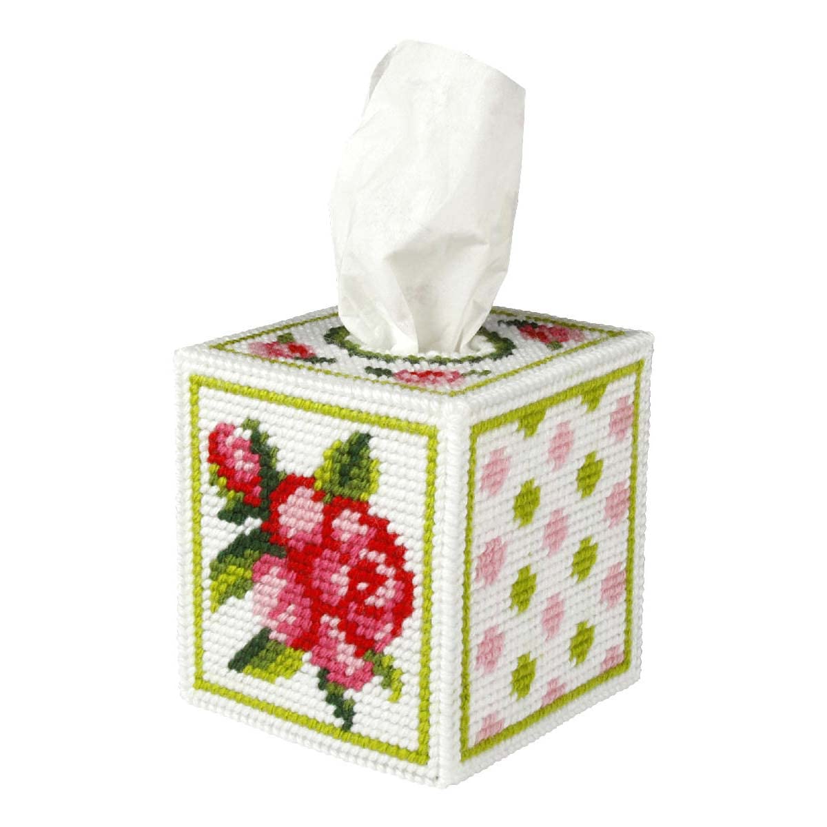 Orchidea Tissue Box Cover Rose Needlepoint kit