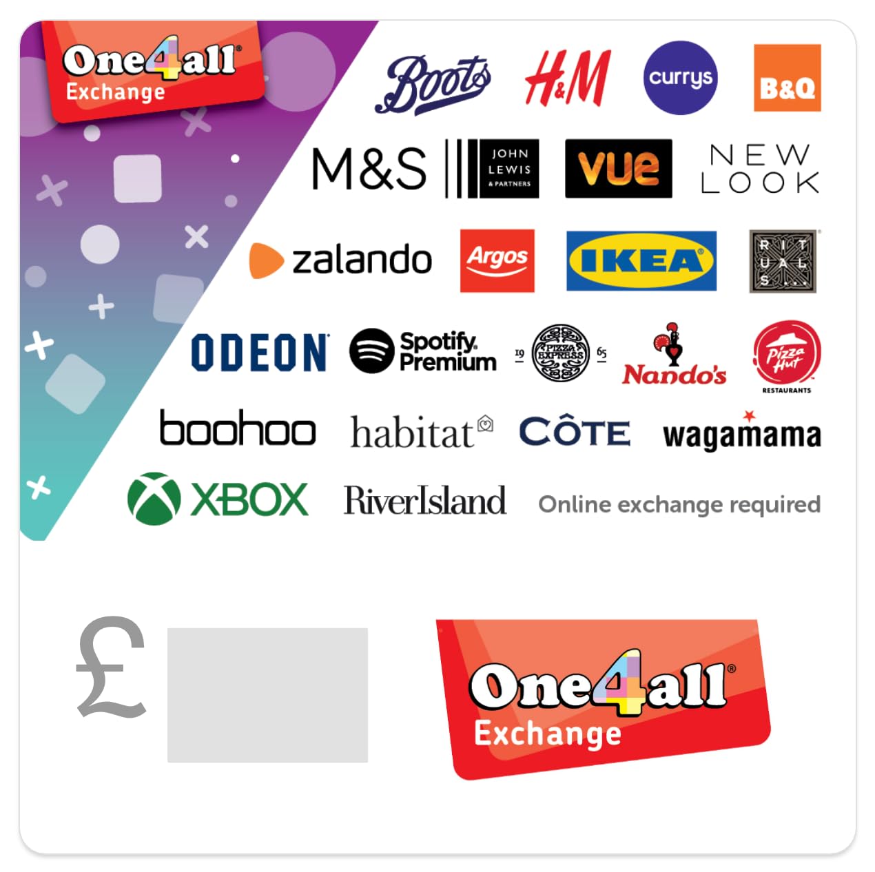One4all Exchange Gift Code - UK Redemption Only - Delivered by email