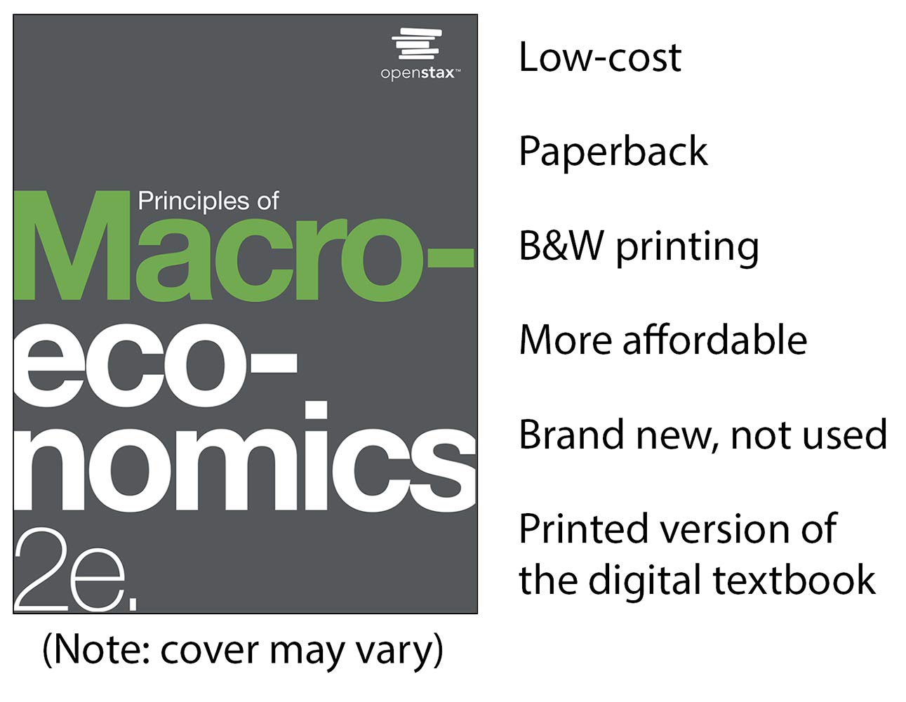 "Principles of Macroeconomics 2e by OpenStax (oficjalna wersja drukowana, miękka okładka, B&W)"