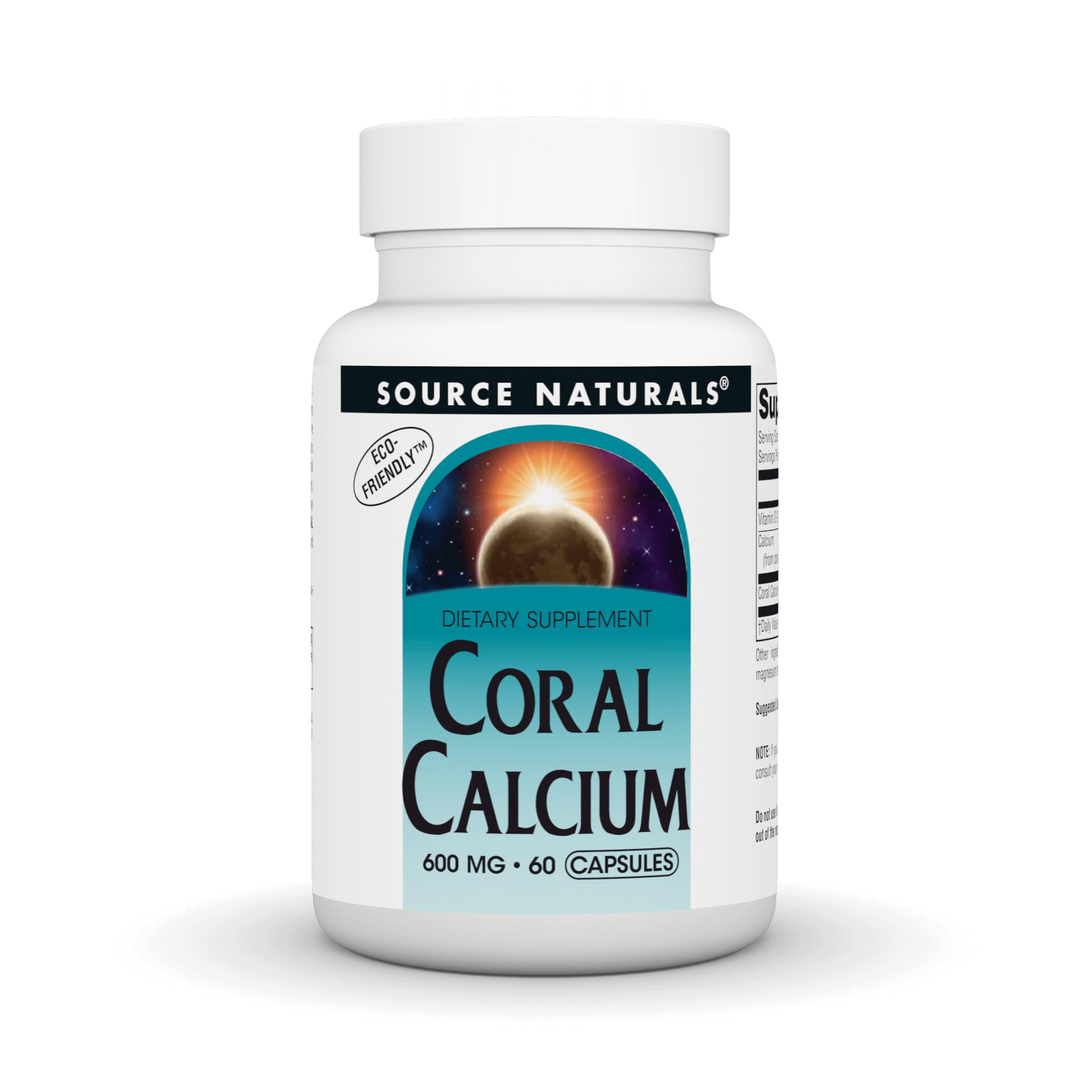 Source Naturals Coral Calcium, Dietary Supplement - 600mg - 60 Capsules 60 Count (Pack of 1)