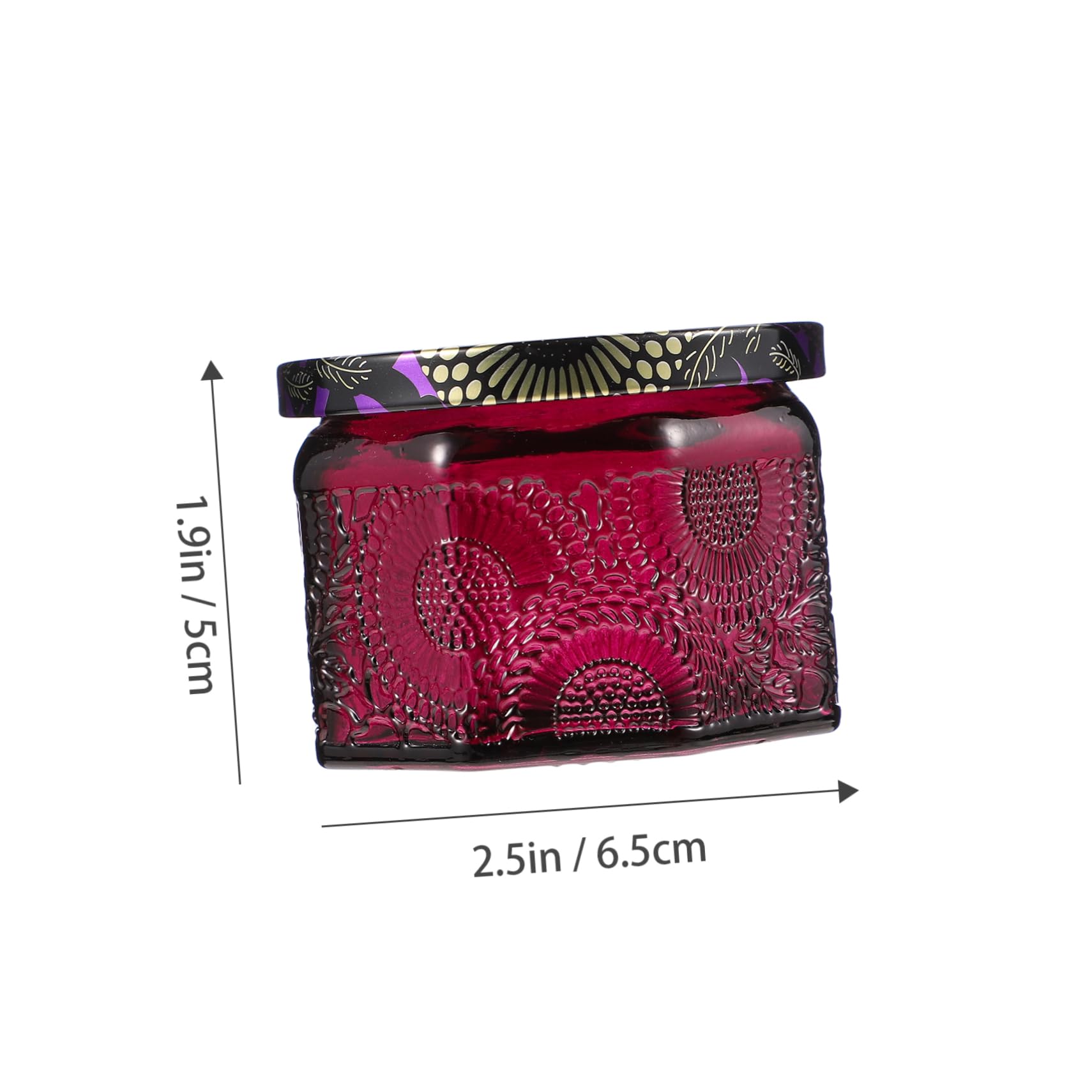 ULDIGI 14pcs Embossed Glass Candle Jars with Lids Round Storage Containers for Candle Decor Tea and Craft Supplies and High-Temperature Resistant Design