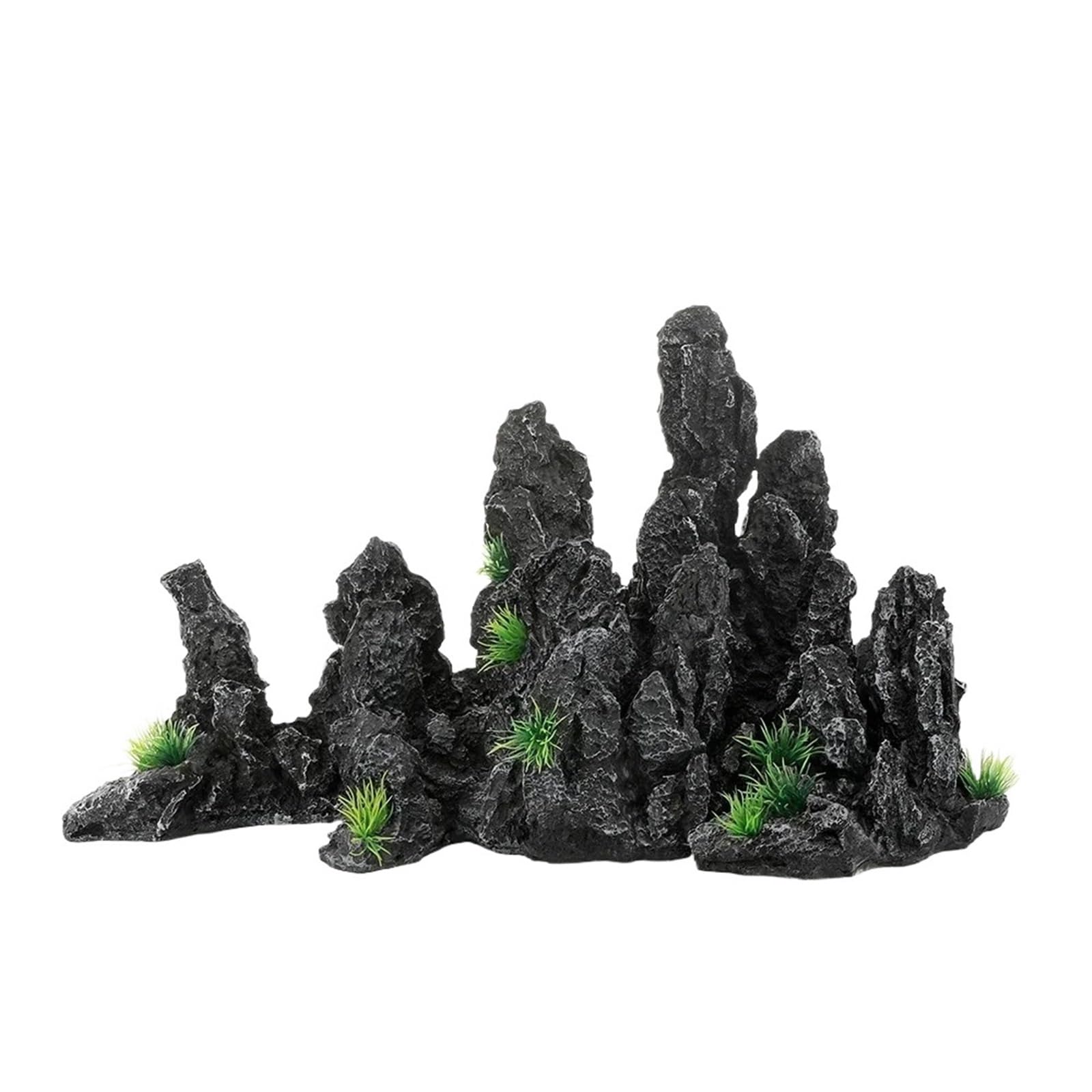 Decorazioni per Acquario Acquario Paesaggio Giardino roccioso Decorazione Piante acquatiche Pietre Ornamenti in resina d'interni Accessori for acquari
