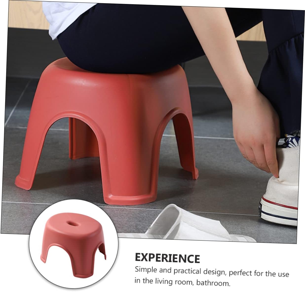 Sturdy Footstool Small Collapsible Stool Baby Shower Stool Compact for Home Use Random